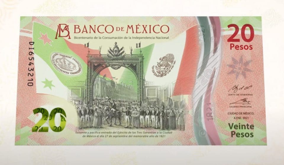 Nuestro nuevo billete de 20 pesos es el Mejor Nuevo Billete Conmemorativo