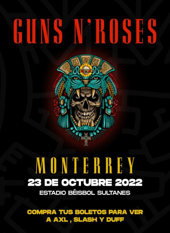 Poster del concierto de Guns N' Roses en Monterrey